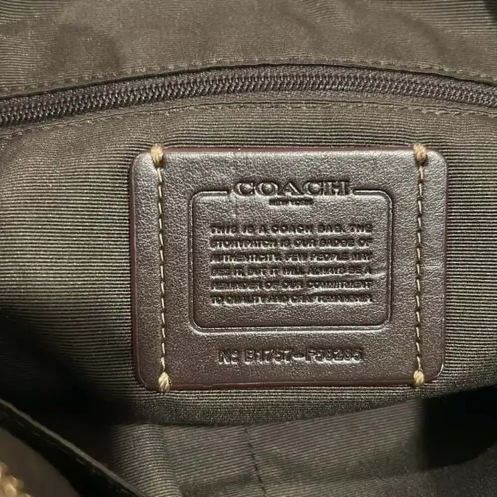 Coach Crossbody File bag Signature Brown